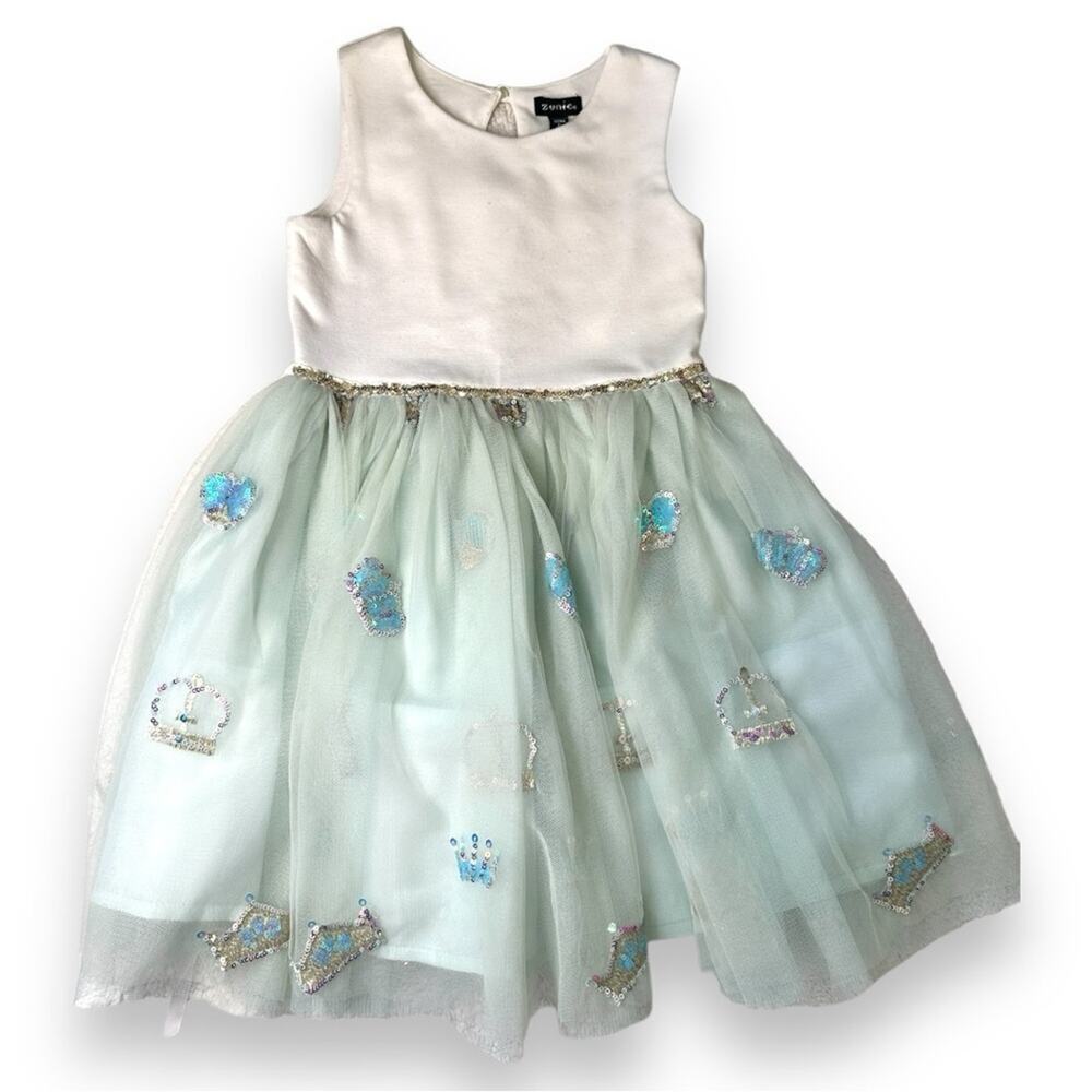 Zunie - Girls Crown Tulle Dress